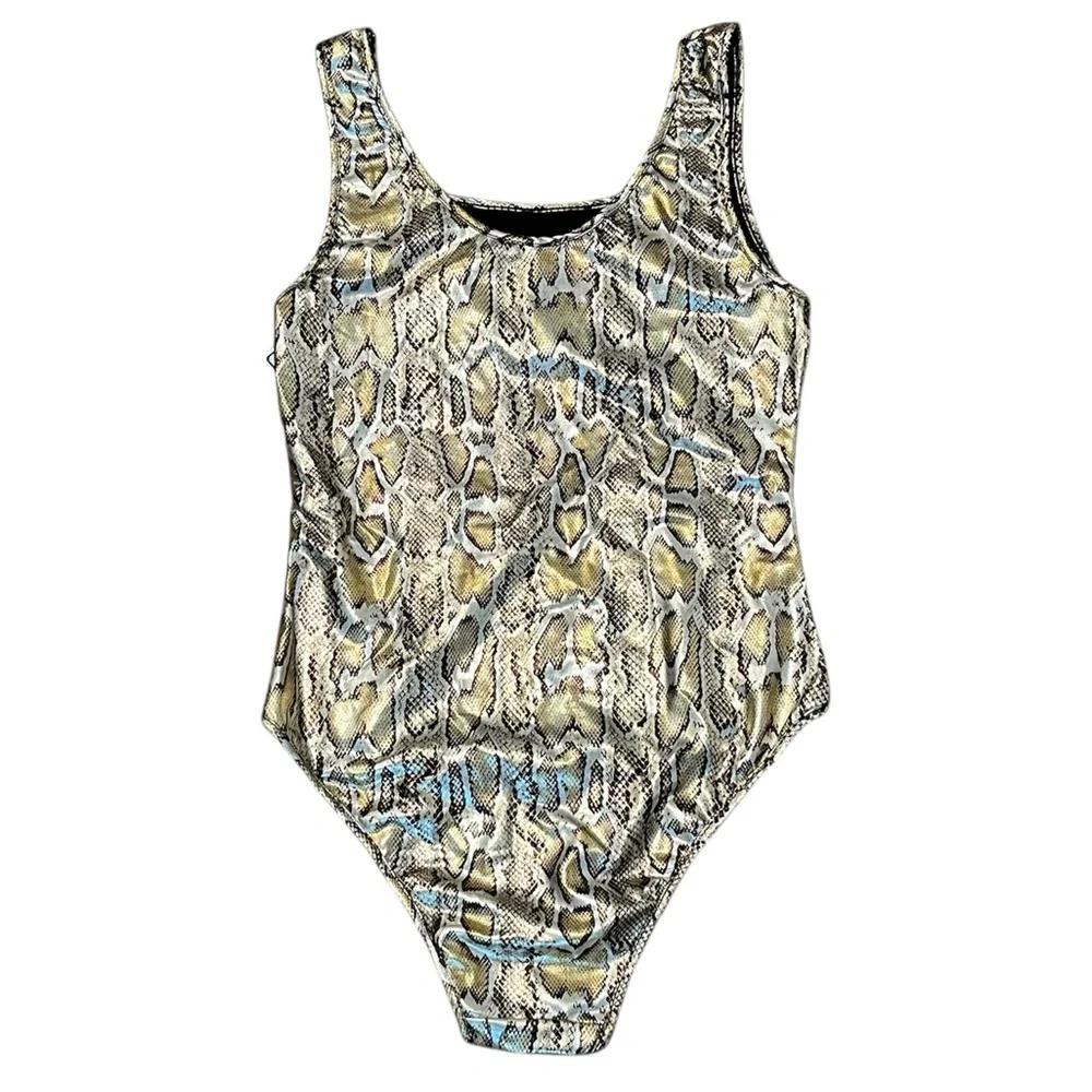 Animal Print Snake Skin Body Suit Size: XL - Picture 2 of 6